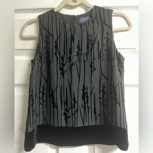 Ann Taylor Petites Sheer/Velvet Silk Tank. Sz 4P